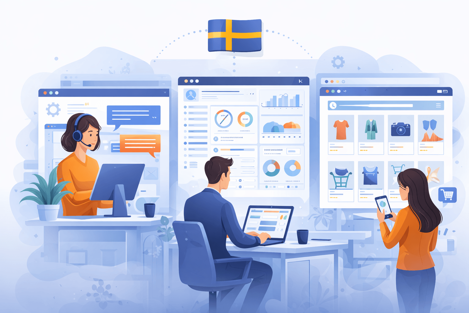 Exempel på webbsystem för svenska företag – från service till marknadsplats